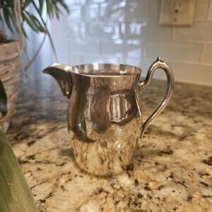 Vintage Academy Silverplate Silver on Copper Creamer with Handle 3.5"